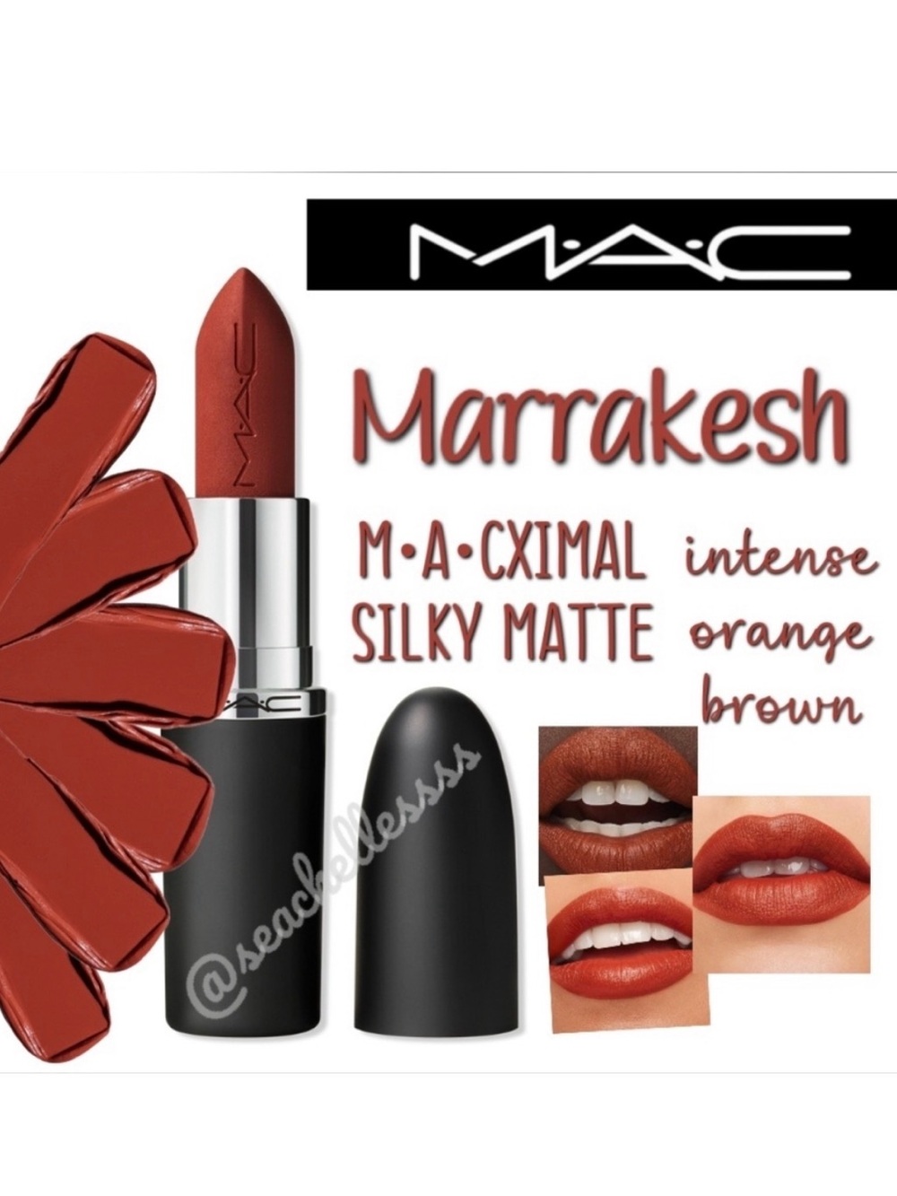 MACximal Mac Marrakesh Lipstick Intense Orange Brown Brand New in Box